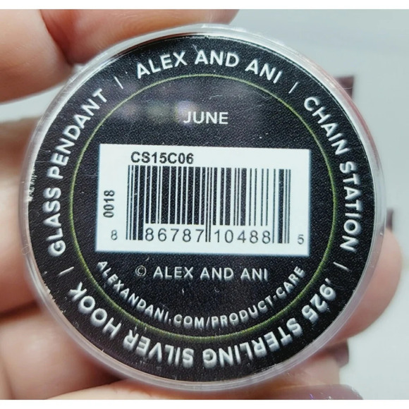 Alex and Ani Lavender Glass Pendant New in Box .925 Silver - Picture 4 of 6